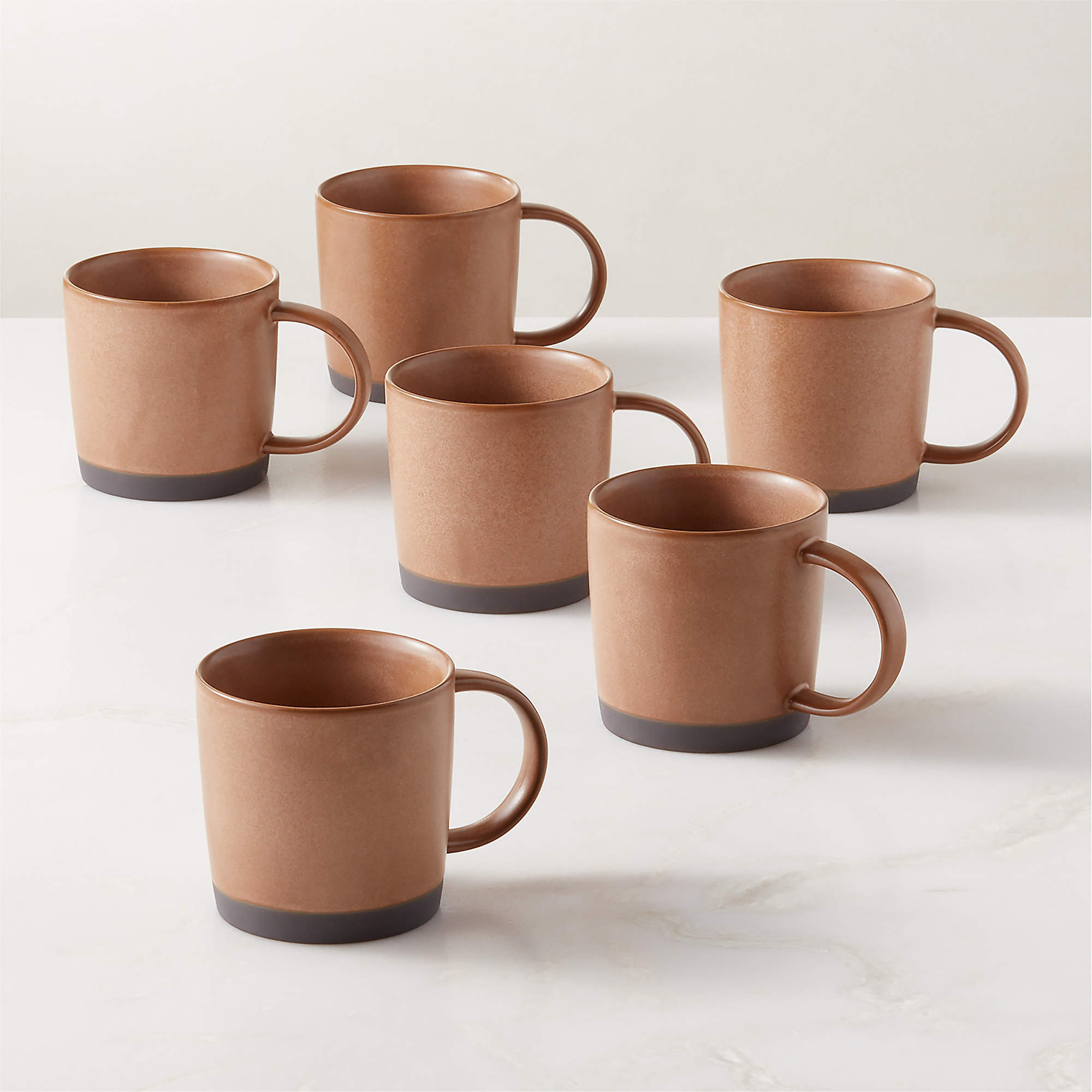 Cast Tan Coffee Mugs 12oz Set of 6 + Reviews | CB2 | CB2