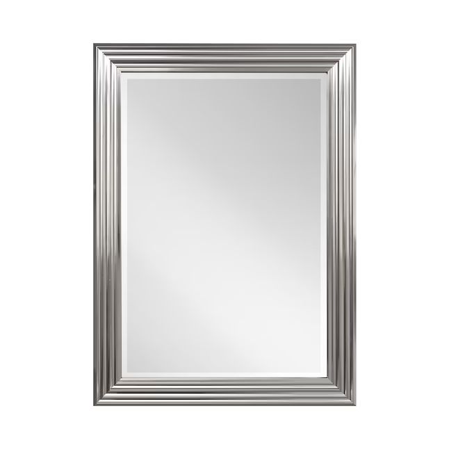 allen + roth 31-in W x 41-in H Silver Beveled Wall Mirror | Lowe's