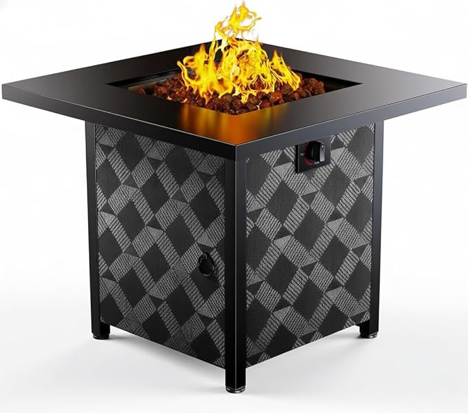 Ciays Propane Fire Pit Table, 32Inch Gas Outdoor Fire Pit Table CSA-Certified for Outside Patio w... | Amazon (US)