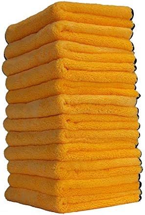 Chemical Guys MIC_506_12 Professional Grade Premium Microfiber Towels, Gold (16 Inch x 16 Inch) (... | Amazon (US)
