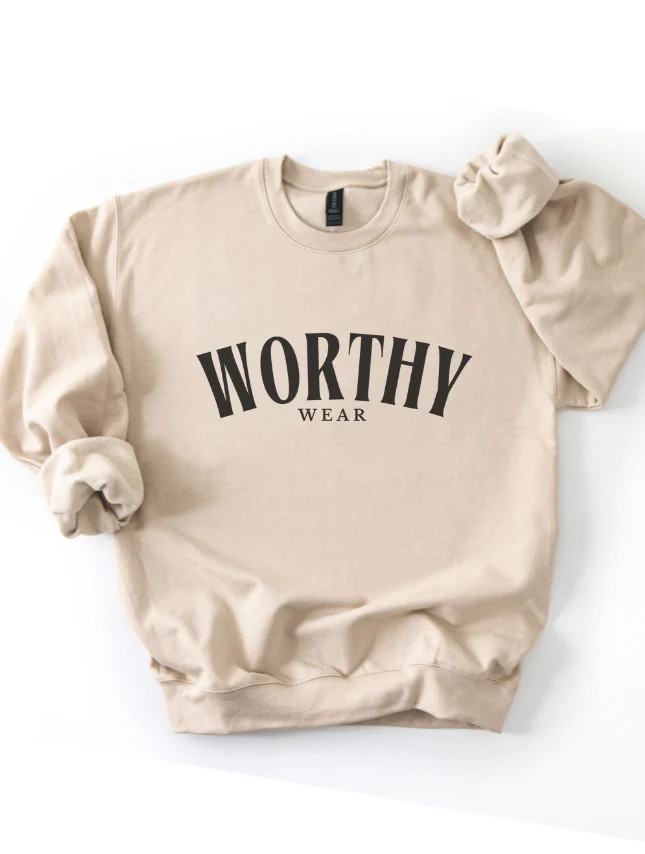Worthy Wear Brand Sweatshirt - Sand | Worthy Wear