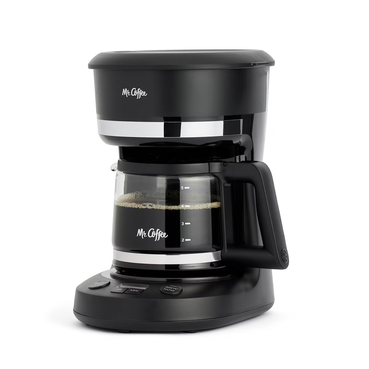 Mr. Coffee 5-Cup Programmable Coffee Maker Black: Drip Coffee Machine, Electric, Dishwasher-Safe,... | Target