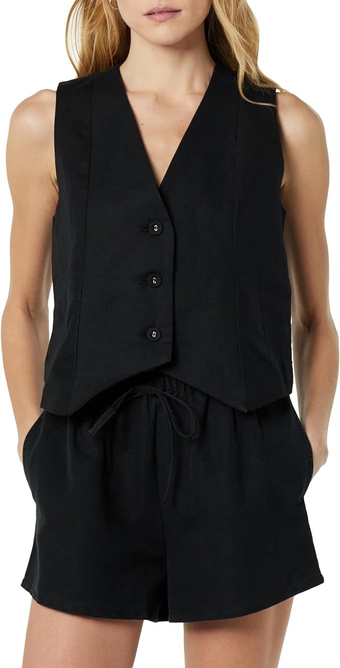 The Drop Women's ESMA Linen Vest | Amazon (US)