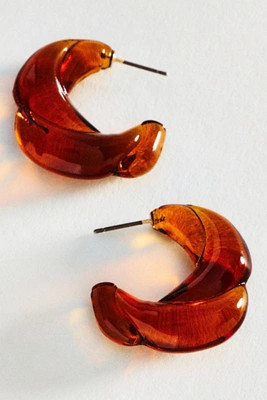 Molded Glass Hoop Earrings | Anthropologie (US)