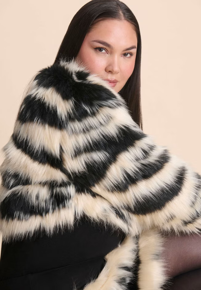 Faux Fur Crop Coat | Eloquii