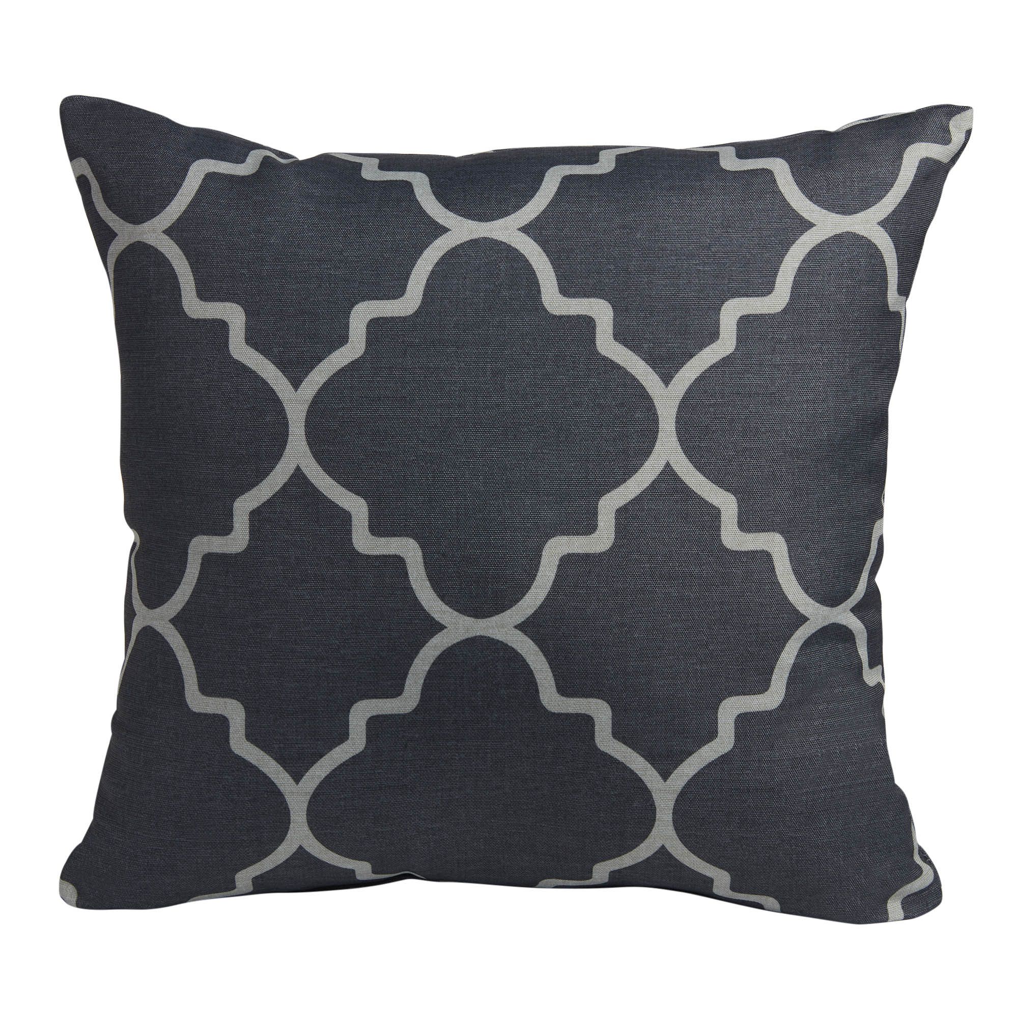 Mainstays Grey Fretwork Print Decorative Pillow - Walmart.com | Walmart (US)