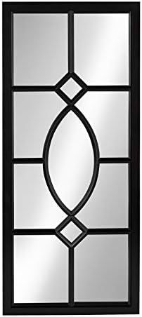 Kate and Laurel Cassat Modern Casual Window Wall Accent Mirror, Black | Amazon (US)