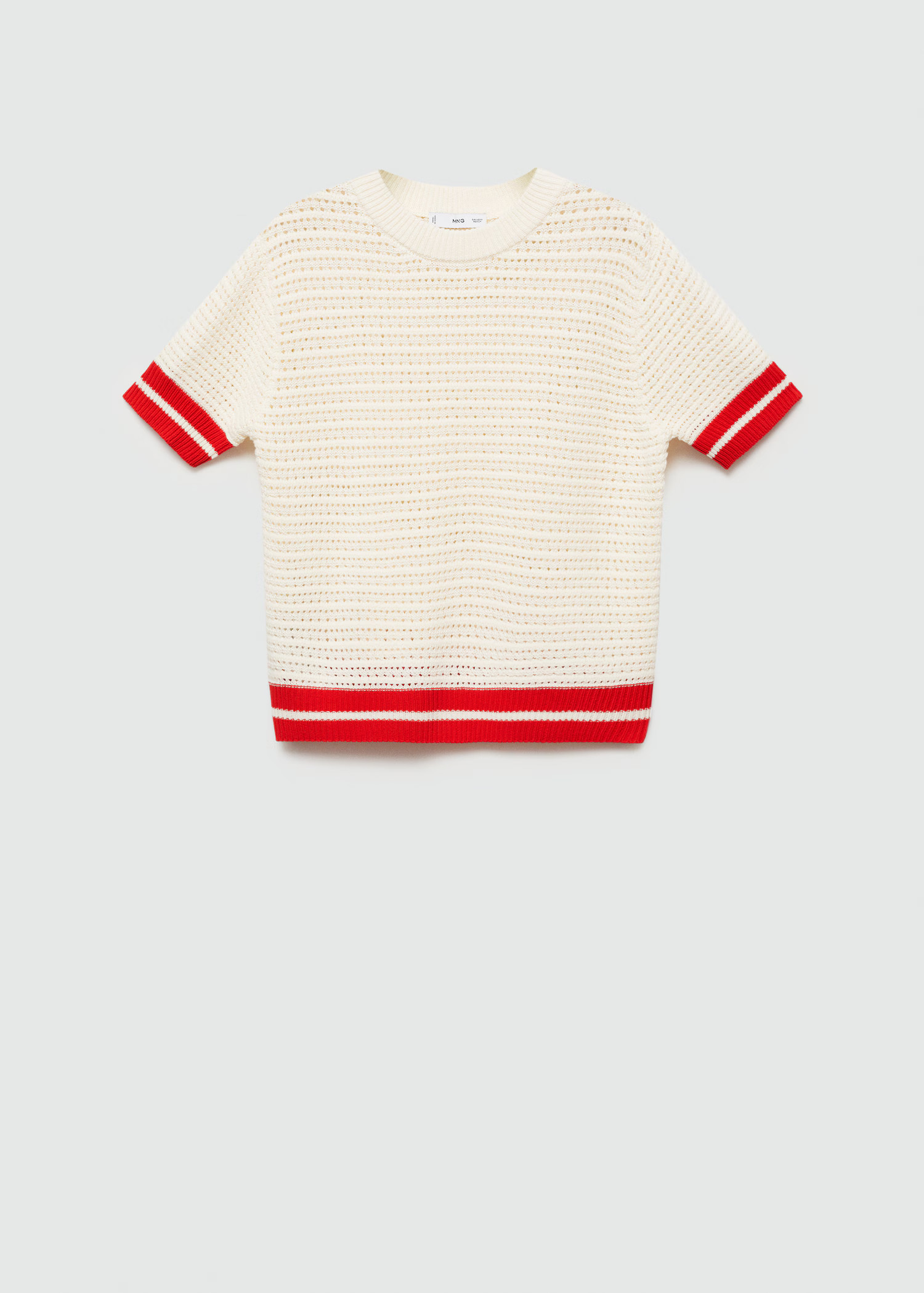 Striped open-work sweater - Women | MANGO USA | MANGO (US)