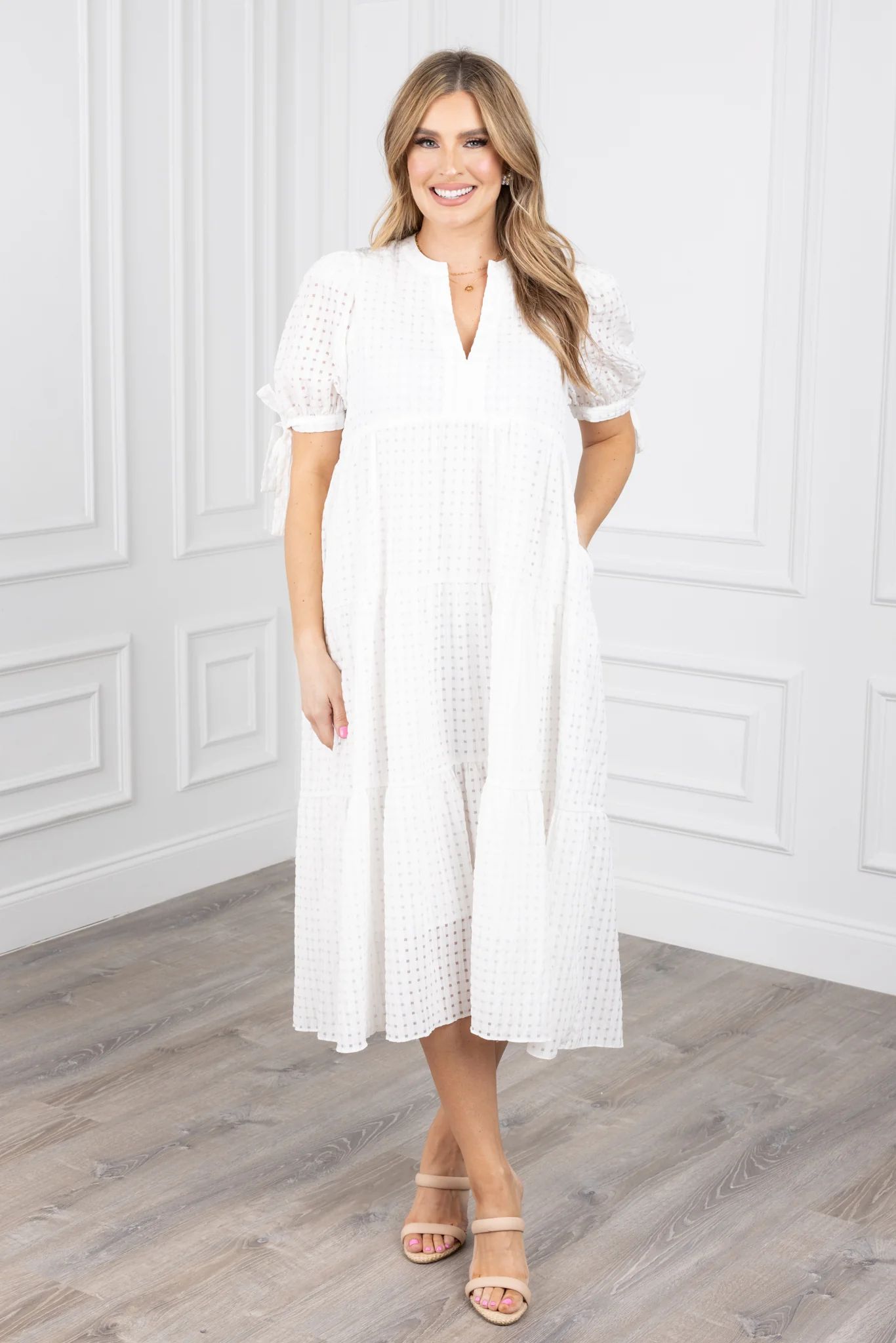 Emery Dress- White | Avara