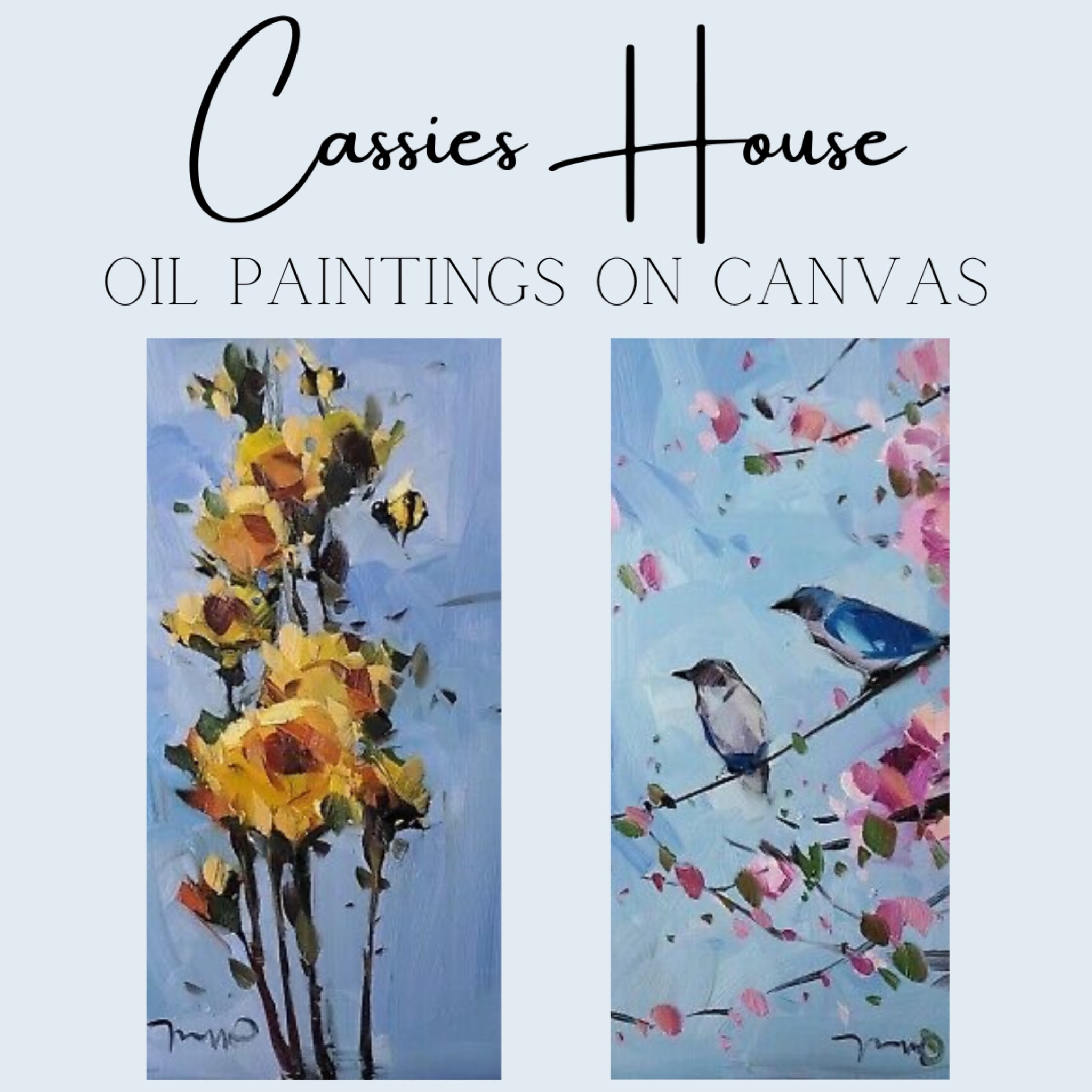 Impressionist oil paintings, floral and birds. 

#LTKhome