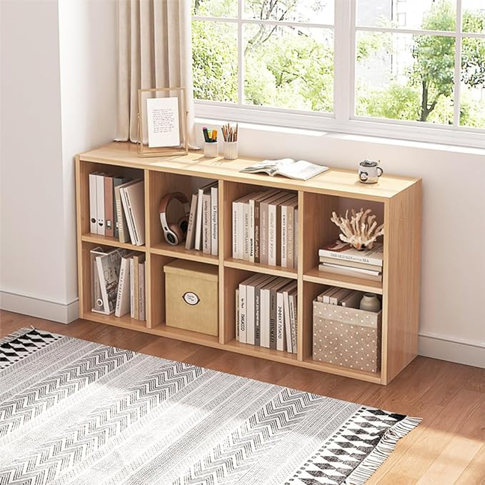 8 Cube Organizer Bookcase - Fabric Storage Bins Container, Open Shelf Simple Compartments Bookshe... | Amazon (US)