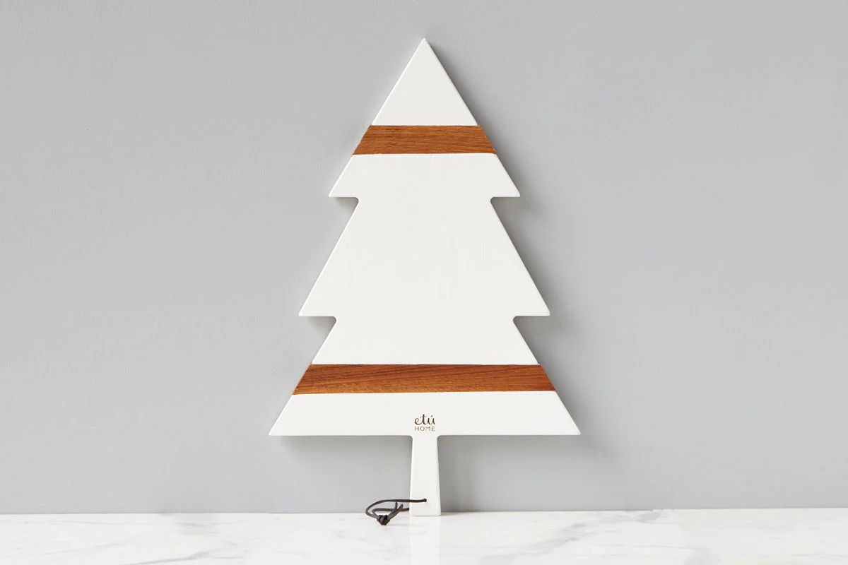 White Mod Tree Charcuterie Board, Large | etúHOME