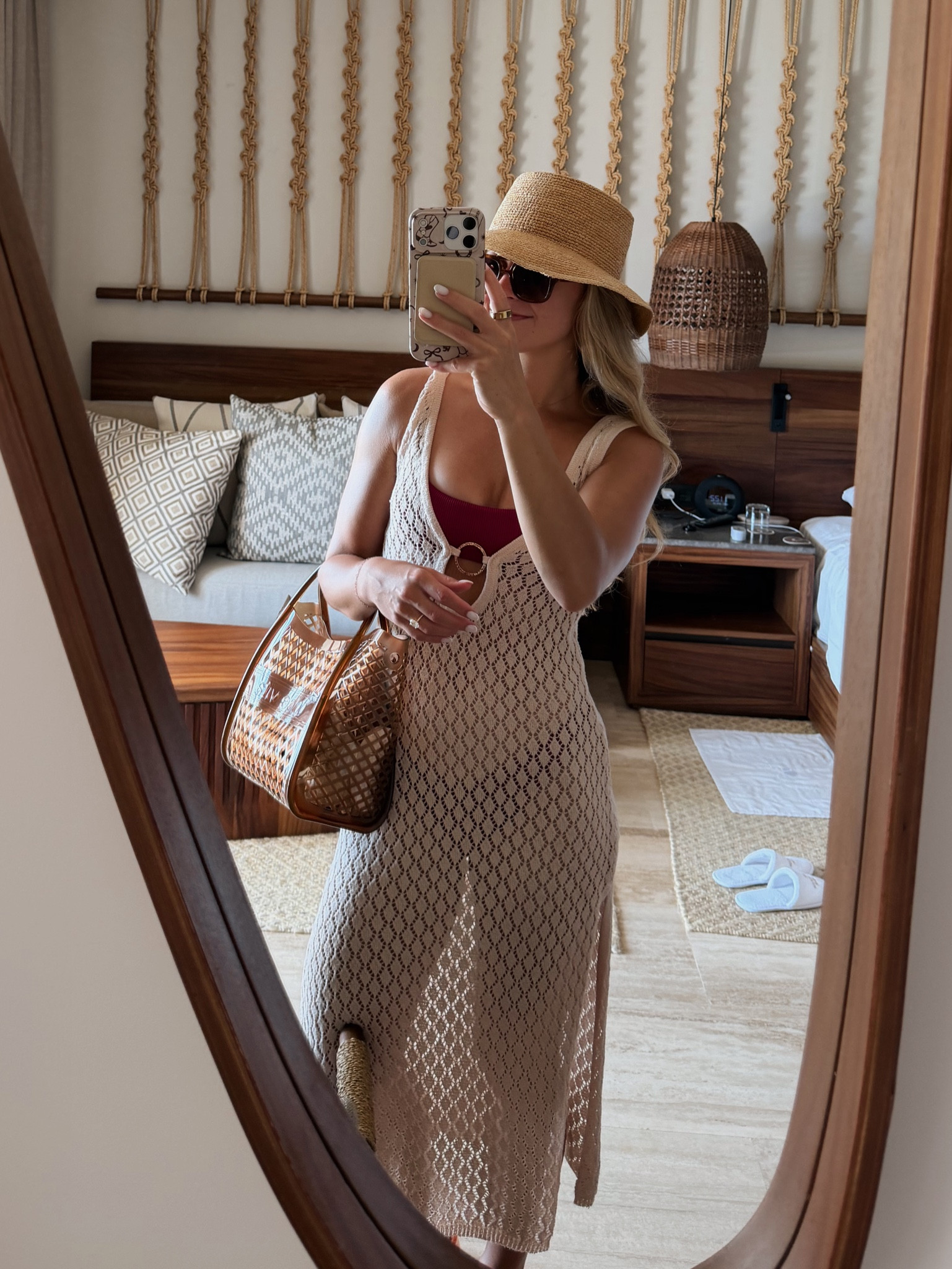 resort outfit, beach outfit, cover up, swimsuit, swim hat, beach bag, summer fit 🌞🤍✨

#LTKTravel #LTKootd #LTKSwim