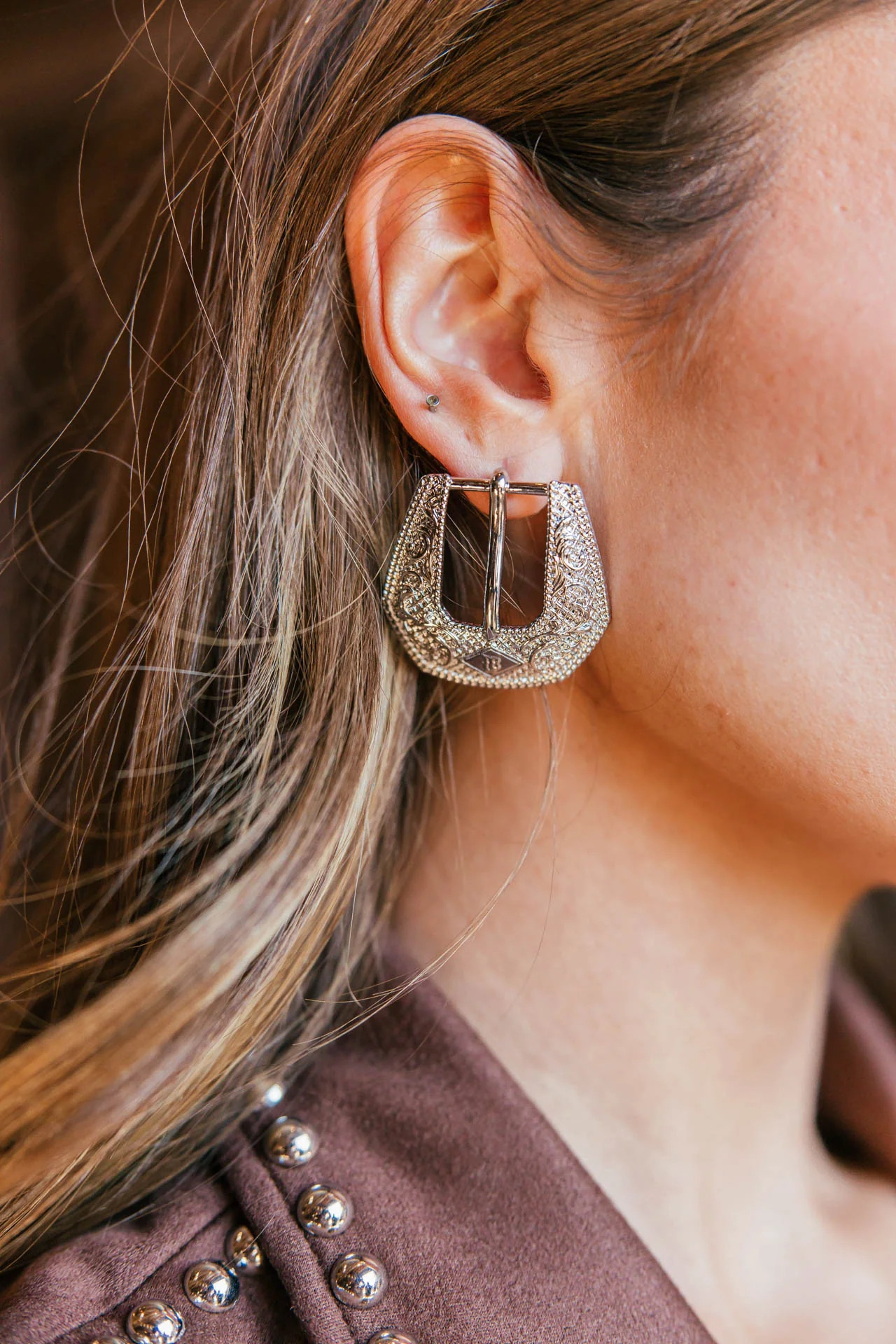 AS SEEN ON ELLA LANGLEY!! Buckle Betty Earrings in 2 Sizes! | Glitzy Bella