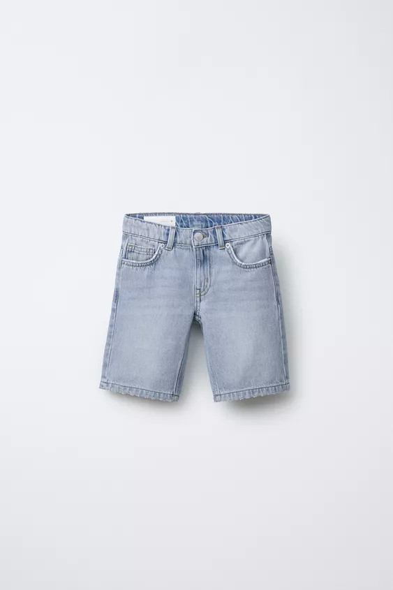 STRAIGHT FIT DENIM SHORTS | Zara US