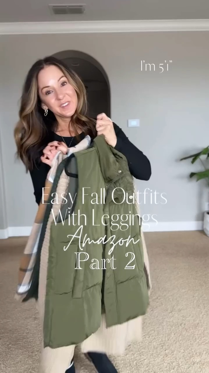 Fall Outfits with Leggings

For reference I am 5'1" 109lbs

I am wearing size S vest, cardigans (light khaki, green) and plaid button down, Leggings XS short - TTS!

Fall layers  fall style  fall fashion  trending fashion  Amazon fashion  plaid flannel  puffer vest  boot socks  Chelsea boots  crossbody bag  seasonal fashion  EverydayHolly

#LTKStyleTip #LTKOver40 #LTKVideo