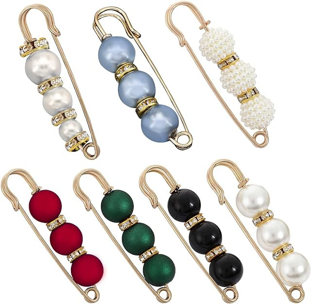 iminoo 7 Pcs Fashion Brooch Pins Sweater Shawl Pins for Women Girls Clothing Dresses Decoration A... | Amazon (US)