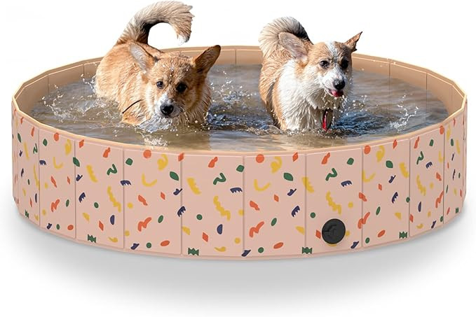 SMONTER Foldable Dog Pet Bath Pool Collapsible Outdoor Swimming Bathing Tub Kiddie Pool for Dogs ... | Amazon (US)