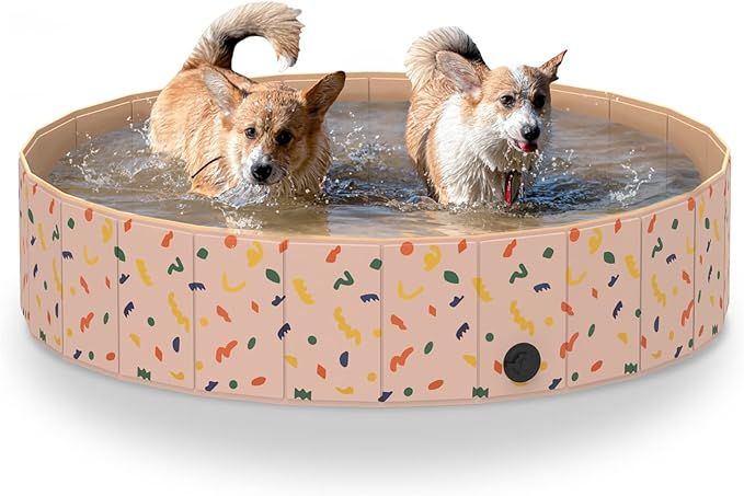 SMONTER Foldable Dog Pet Bath Pool Collapsible Outdoor Swimming Bathing Tub Kiddie Pool for Dogs ... | Amazon (US)