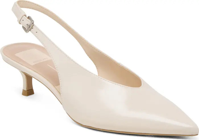 Alenna Slingback Pointed Toe Kitten Heel Pump (Women) | Nordstrom