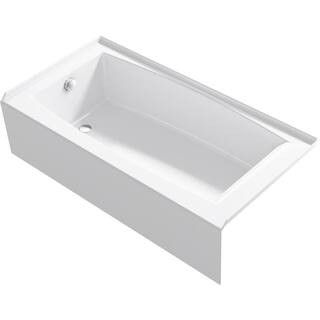 KOHLER Elmbrook 60 in. x 30.2 in. Soaking Bathtub with Left Drain in White K-R23217-LA-0 - The Ho... | The Home Depot