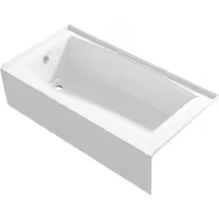 KOHLER Elmbrook 60 in. x 30.25 in. Soaking Bathtub with Left-Hand Drain in White K-R23217-LA-0 - ... | The Home Depot