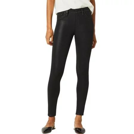 Hudson Jeans Women s Black Barbara Coated Skinny Jeans 28 | Walmart (US)
