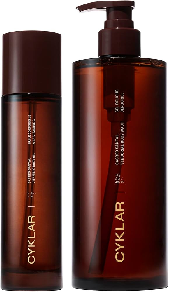 CYKLAR Vitamin C Body Oil for Women and Men. Moisturizing Sacred Santal & Body Wash Bundle | Amazon (US)
