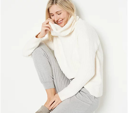Barefoot Dreams EcoChic Cowl Neck Pullover - QVC.com | QVC