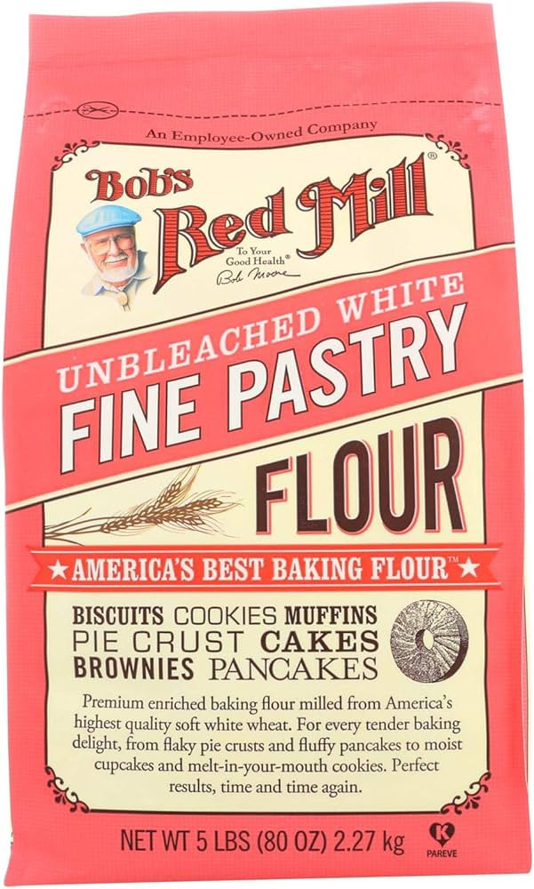 Bob's Red Mill Unbleached White Fine Pastry Flour, 5 Pound (Pack of 4) | Amazon (US)