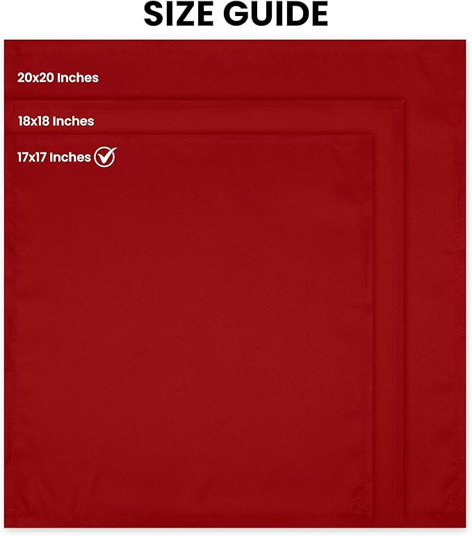Utopia Home [24 Pack, Red] Cloth Napkins 17x17 Inches, 100% Polyester Hemmed Edges, Washable and ... | Amazon (US)