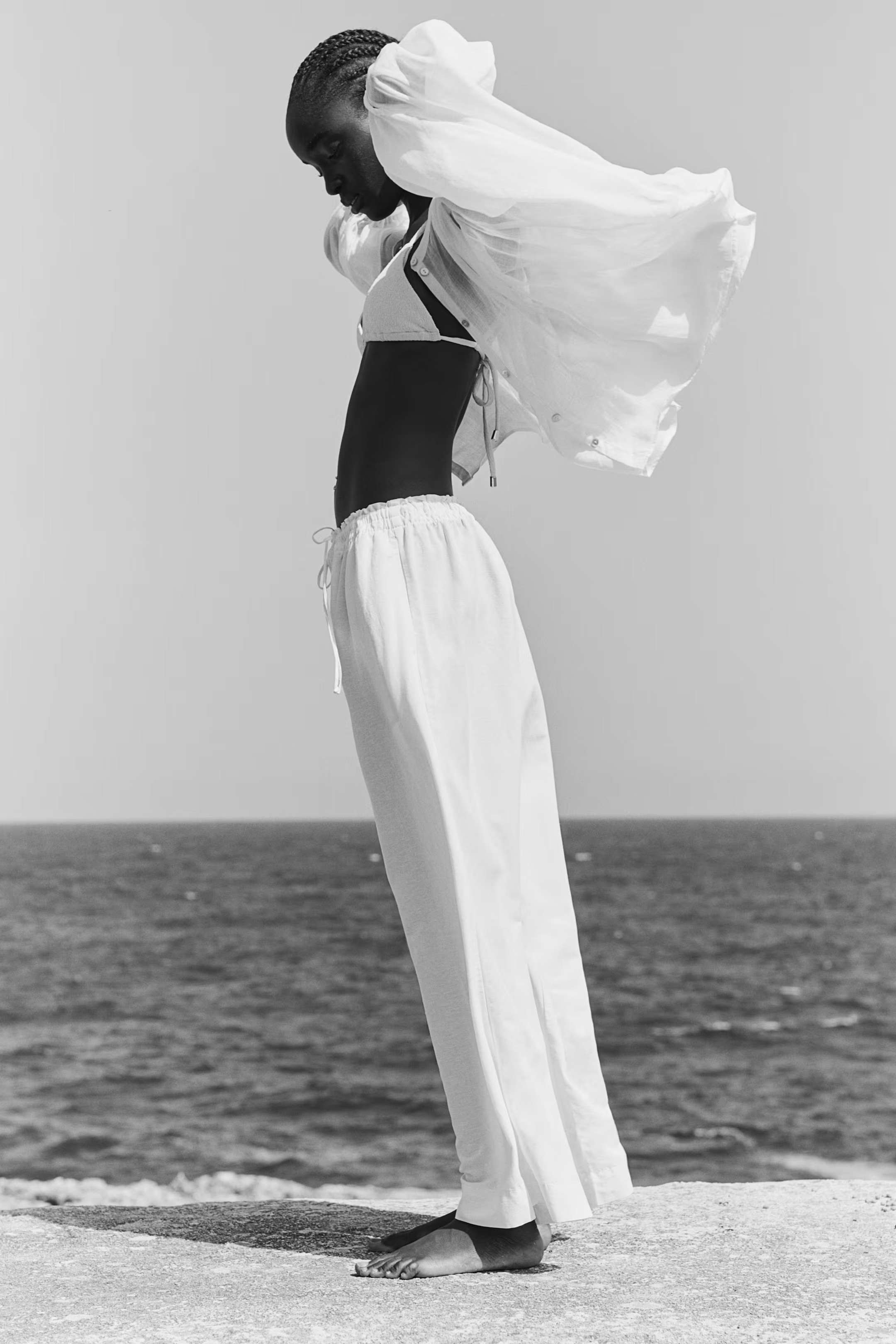 Linen-blend trousers | H&M (UK, MY, IN, SG, PH, TW, HK)