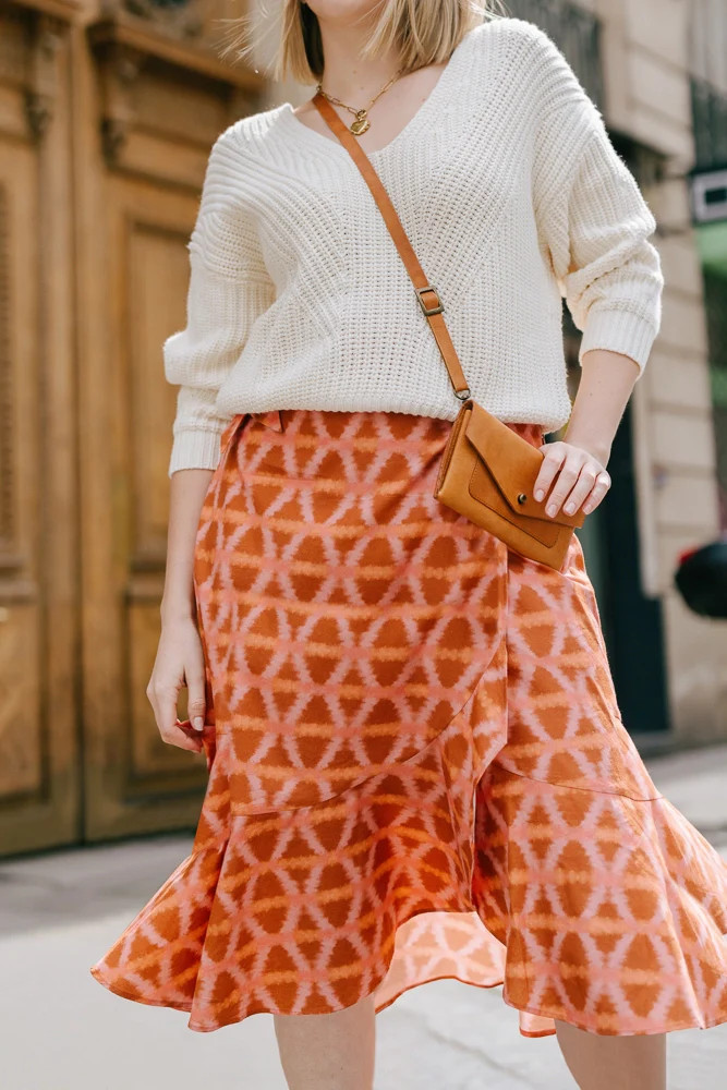 Ruffle Wrap Skirt, Munni Sunset | Noonday Collection