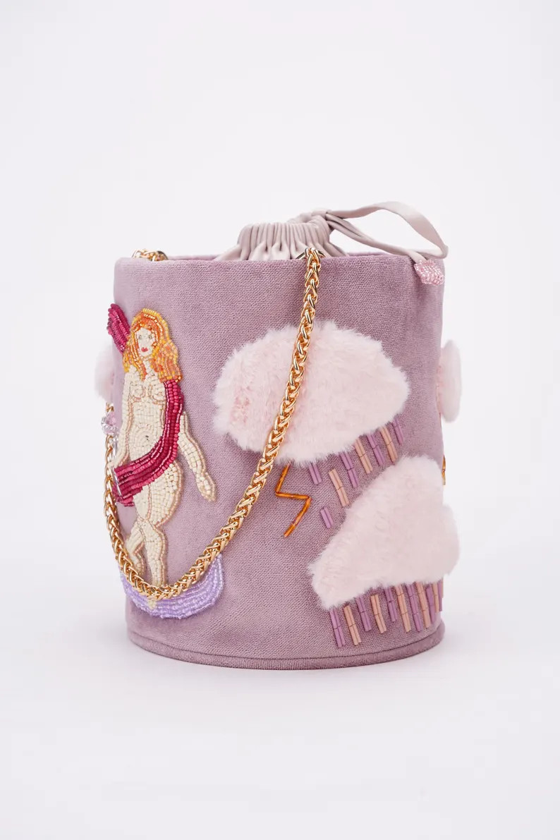 Textile Embroidered Bag "nephela on the Moon", Velvet Bag,pouch Bag, Textile Bag, Beaded Bag, Wom... | Etsy (US)