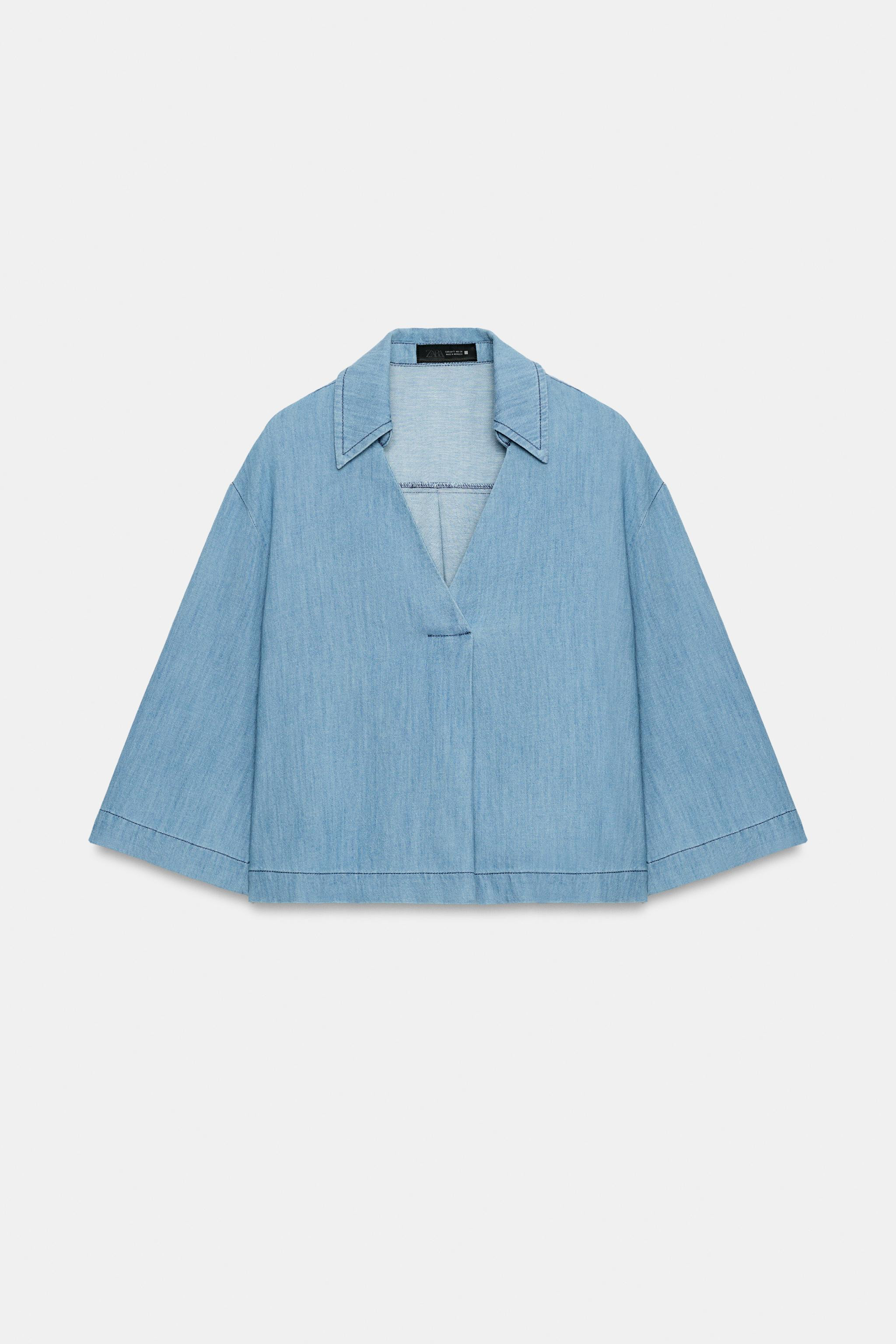 FLOWY V-NECK BLOUSE | Zara US