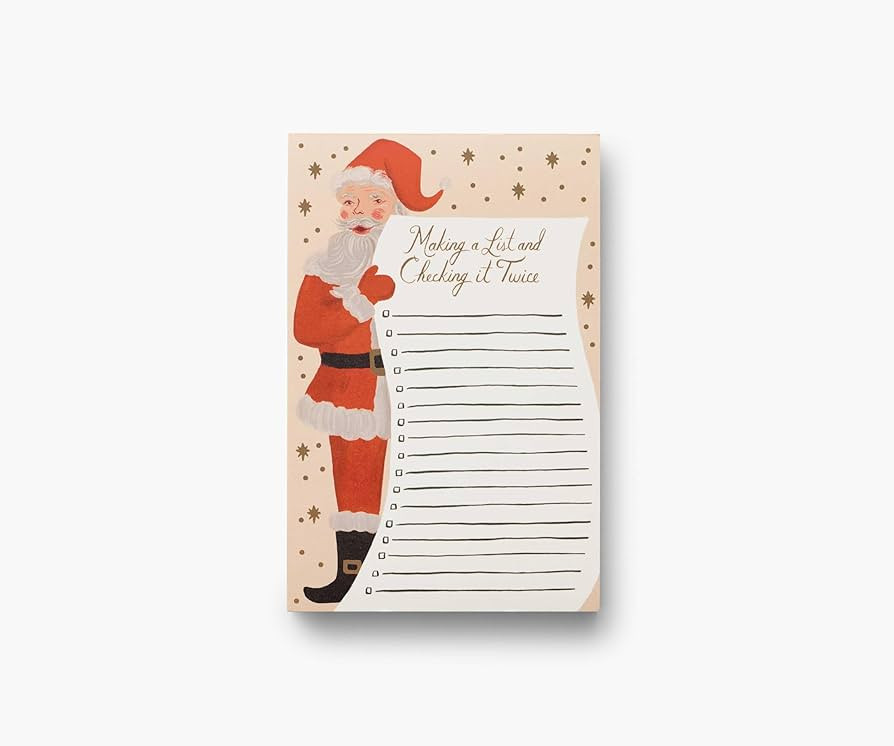 RIFLE PAPER CO. Santa's List Notepad | Amazon (US)