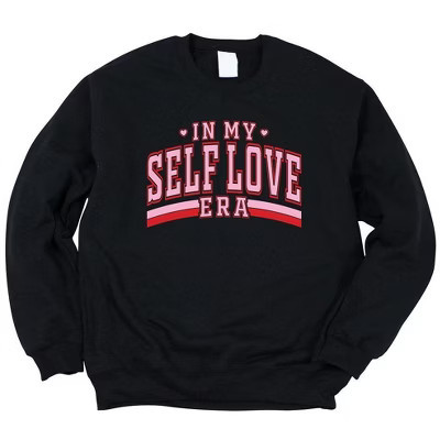 Simply Sage Market Women's Graphic Sweatshirt In My Self Love Era - M - Midnight | Target