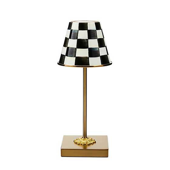 Courtly Check LED Rechargeable Cafe Table Lamp | MacKenzie-Childs