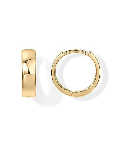 PAVOI 18K Gold Plated Sterling Silver Post Huggie and Small Hoop Earrings - Earrings for Women (Yellow Gold Vermeil) | Amazon (US)