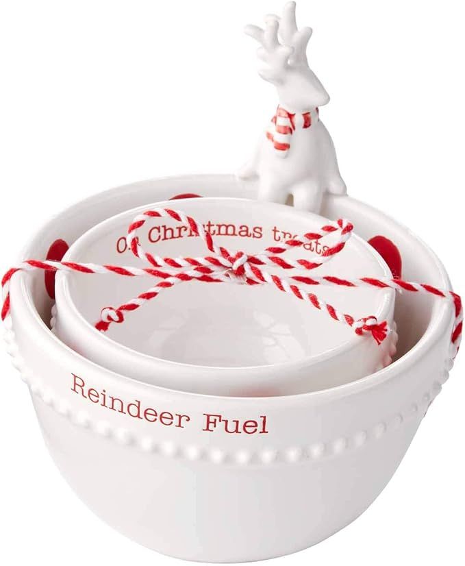 Mud Pie 48500146R Christmas Nested Dip Bowl Set, Small 2" x 3 1/2" Dia | Large 2 3/4" x 4 1/2" Di... | Amazon (US)