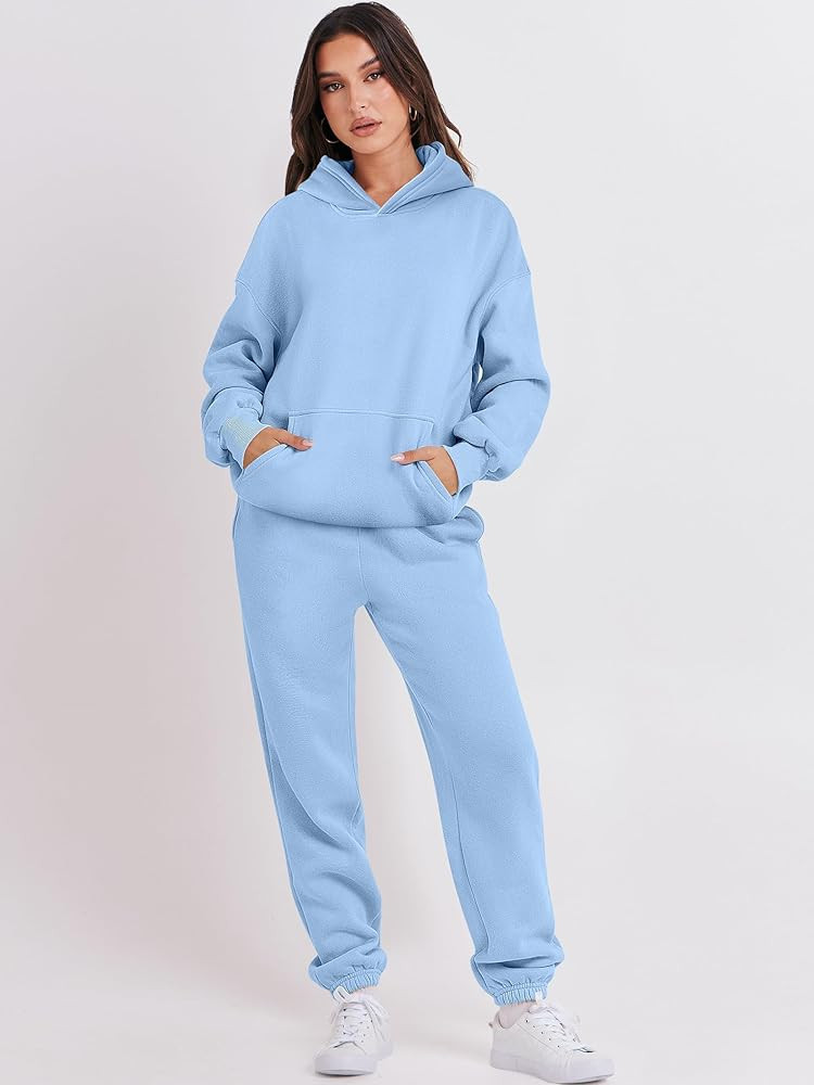 ANRABESS Womens 2 Piece Outfits Lounge Hoodie Oversized Sweatshirt Jogger Sweatpants Y2K Tracksui... | Amazon (US)