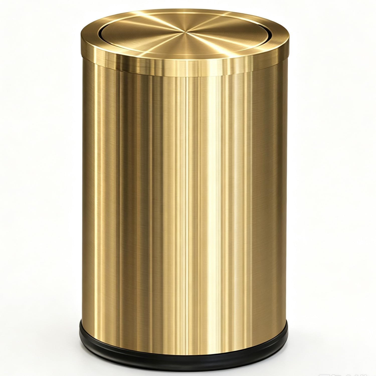 9L/2.4Gal Gold Trash Can,Bathrorm Trash Can with Lid,FILP Lid | Amazon (US)