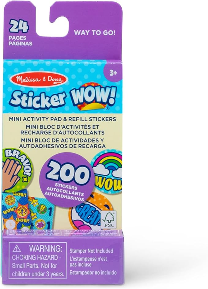 Melissa & Doug Sticker Wow!™ Mini Activity Pad and 200+ Refill Stickers for Sticker Stamper Art... | Amazon (US)