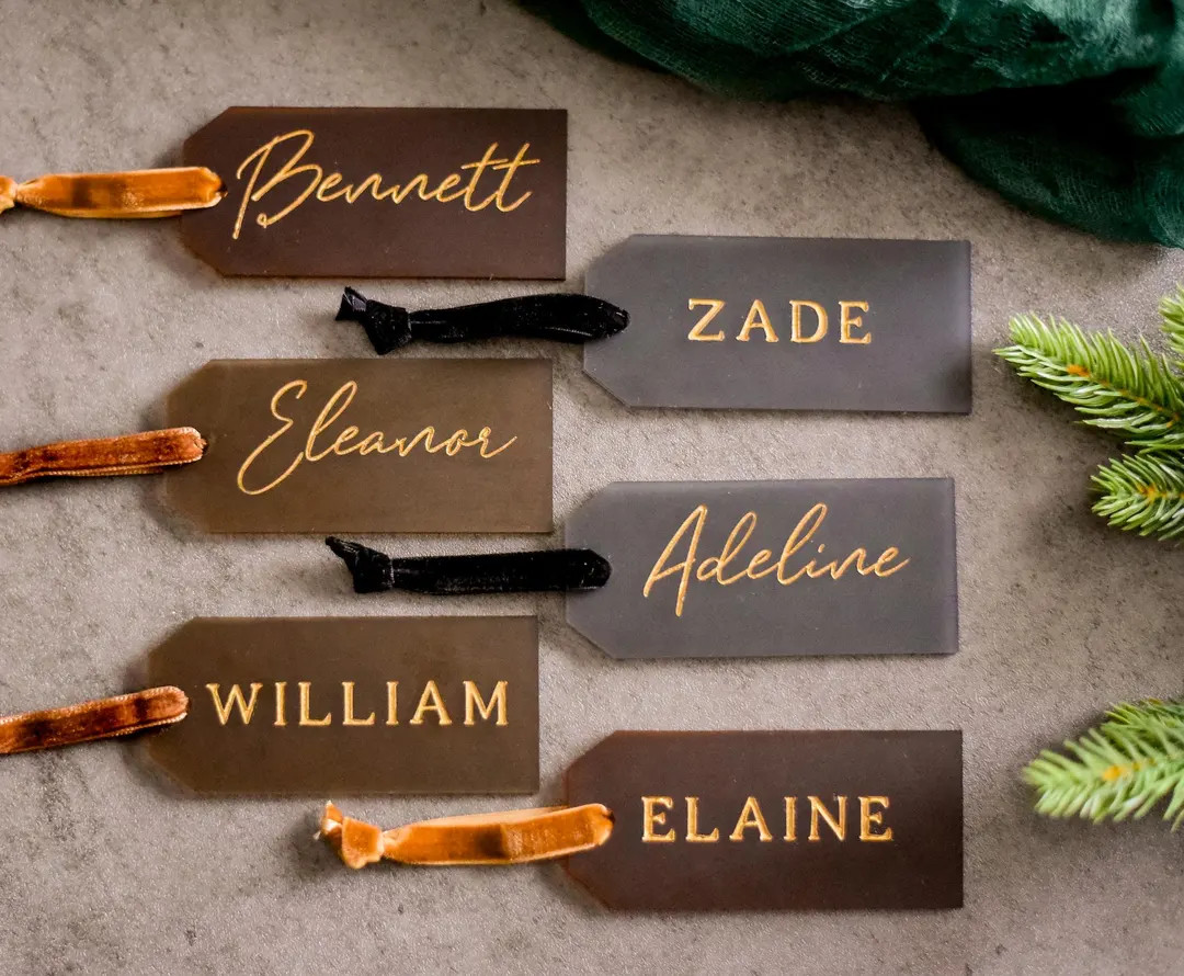 Christmas Stocking Tags, Custom Stocking Tags, Family Stocking Tags, Engraved Stocking Tags, Neut... | Etsy (US)