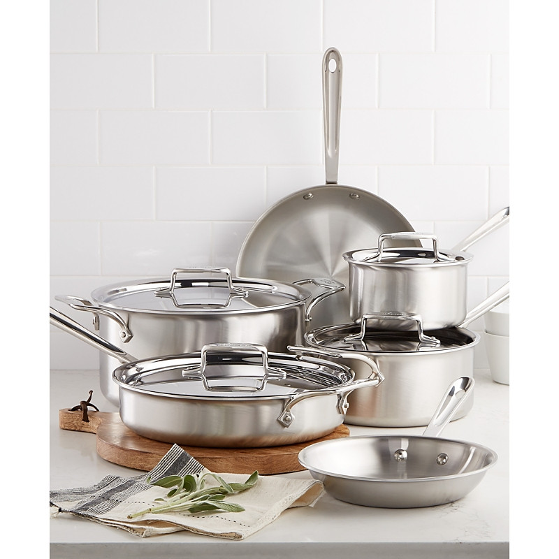All-Clad D5 Stainless Brushed 5-Ply Bonded 10-Piece Cookware Set | Bloomingdale's (US)