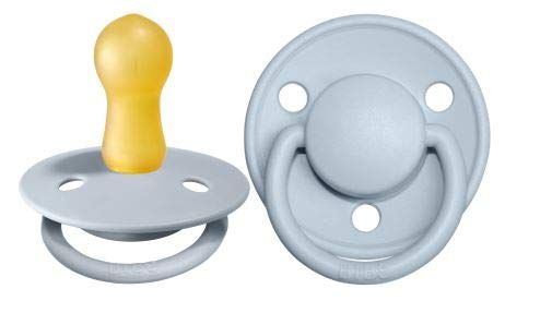 BIBS de Lux Baby Pacifier | BPA-Free Natural Rubber | Made in Denmark | Baby Blue 2-Pack (6-18 Mo... | Amazon (US)