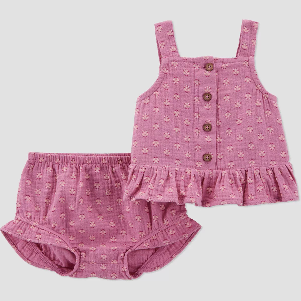 Carter's Just One You® Baby Girls' Geo 2pc Top & Bottom Set - Purple 6M | Target