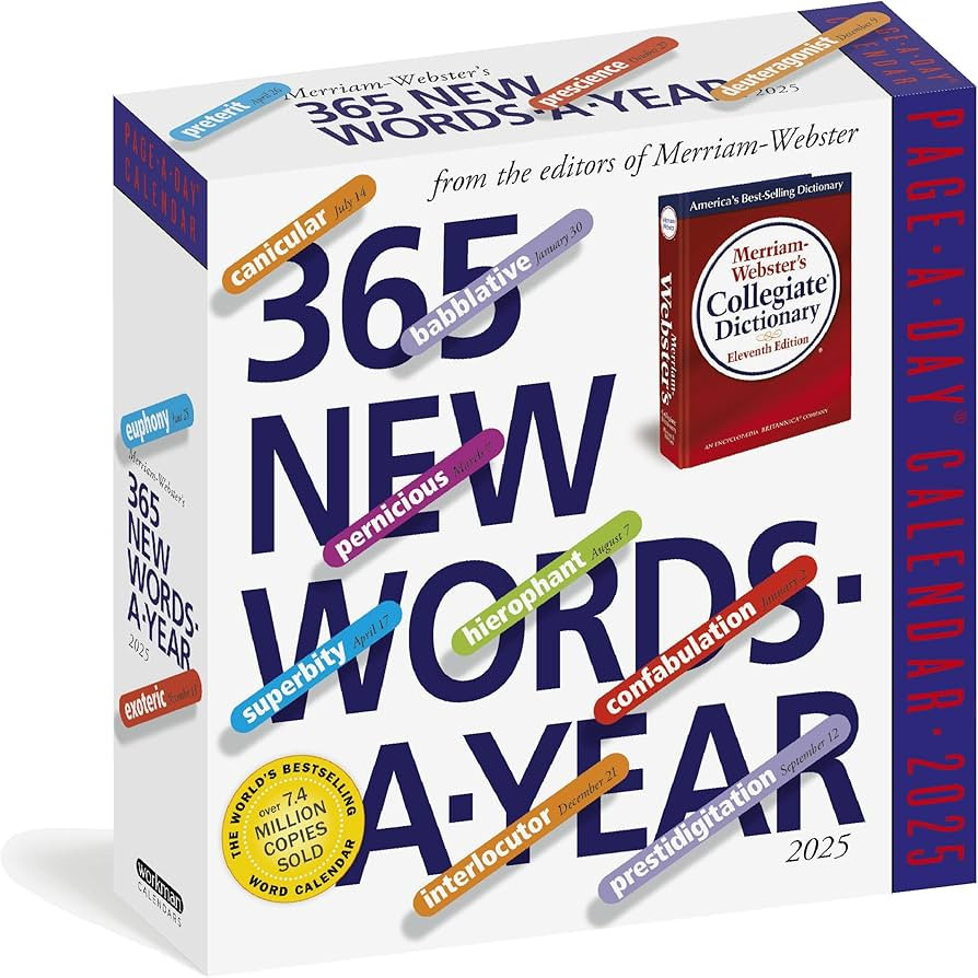 365 New Words-A-Year Page-A-Day® Calendar 2025: From the Editors of Merriam-Webster | Amazon (US)