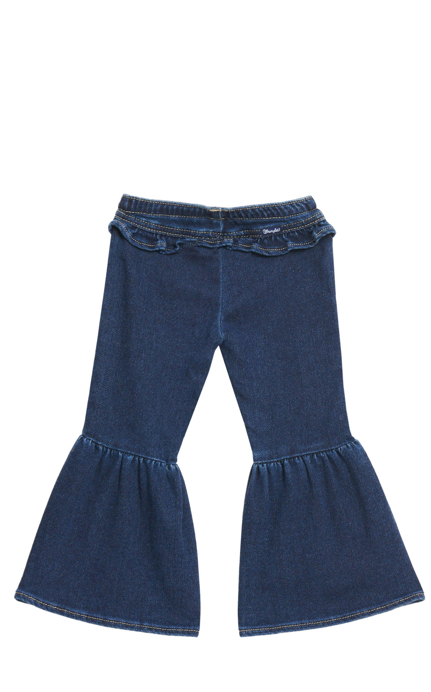 Wrangler Baby Girl's Dark Wash Ruffle and Trumpet Flare Leg Jeans - 9M - From Cavender's | Cavender's