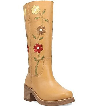 Dingo Women's Bloom Leather Floral Embroidery Tall Boots - 11 | Dillard's